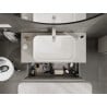 Mexen Rivel Badezimmerschrank 100 cm mit Arbeitsplatte, 1 Schublade, geriffelt, grau matt - 91A20-10047-1-BFC62