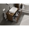 Mexen Rivel Badezimmerschrank 100 cm mit Arbeitsplatte, 1 Schublade, gerillt, Nussbaum - 91A20-10047-1-BFC86
