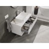Mexen Rivel Badezimmerunterschrank 100 cm mit Arbeitsplatte, 2 Schubladen, geriffelt, weiß matt - 91A20-10047-2-BFFC01