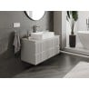 Mexen Rivel Badezimmer-Unterschrank 100 cm mit Platte, 2 Schubladen, gerillt, grau matt - 91A20-10047-2-BFFC62