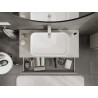 Mexen Rivel Badezimmer-Unterschrank 100 cm mit Platte, 2 Schubladen, gerillt, grau matt - 91A20-10047-2-BFFC62