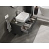 Mexen Rivel Badezimmerschrank 100 cm mit Waschbeckenunterschrank, 2 Schubladen, geriffelt, Graphit matt - 91A20-10047-2-BFFC66