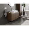Mexen Rivel Badezimmerschrank 100 cm mit Arbeitsplatte, 2 Schubladen, gerillt, Nussbaum - 91A20-10047-2-BFFC86