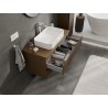 Mexen Rivel Badezimmerschrank 100 cm mit Arbeitsplatte, 2 Schubladen, gerillt, Nussbaum - 91A20-10047-2-BFFC86