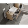 Mexen Rivel Badezimmerunterschrank 100 cm mit Arbeitsplatte, 2 Schubladen, gerillt, Eiche - 91A20-10047-2-BFFC81