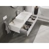 Mexen Rivel Badezimmerschrank für Waschbecken 120 cm mit Arbeitsplatte, 1 Schublade, geriffelt, Weiß Matt - 91A20-12023-1-BFC01