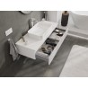Mexen Rivel Badezimmerschrank für Waschtisch 120 cm mit Platte, 1 Schublade, gerillt, weiß matt - 91A20-12023-1-BFC01