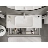 Mexen Rivel Badezimmerschrank für Waschtisch 120 cm mit Platte, 1 Schublade, gerillt, weiß matt - 91A20-12023-1-BFC01