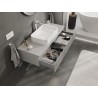 Mexen Rivel Badezimmerschrank für das Waschbecken, 120 cm mit Arbeitsplatte, 1 Schublade, geriffelt, mattgrau