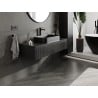 Mexen Rivel Badezimmerschrank unter Waschbecken 120 cm mit Arbeitsplatte, 1 Schublade, gerippt, schwarz matt