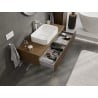 Mexen Rivel Badezimmerschrank 120 cm mit Arbeitsplatte, 1 Schublade, gerillt, Nussbaum - 91A20-12023-1-BFC86