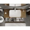 Mexen Rivel Badezimmerschrank 120 cm mit Arbeitsplatte, 1 Schublade, gerillt, Nussbaum - 91A20-12023-1-BFC86