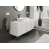 Mexen Rivel Badschrank unter Waschbecken 120 cm mit Arbeitsplatte, 1 Schublade, gerillt, weiße Matt - 91A20-12047-1-BFC01