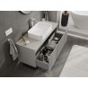 Mexen Rivel Badezimmer-Unterschrank 120 cm mit Arbeitsplatte, 1 Schublade, geriffelt, grau matt - 91A20-12047-1-BFC62