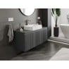 Mexen Rivel Badezimmer-Unterschrank 120 cm mit Arbeitsplatte, 1 Schublade, geriffelt, Graphit matt - 91A20-12047-1-BFC66