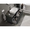 Mexen Rivel Badezimmer-Unterschrank 120 cm mit Arbeitsplatte, 1 Schublade, geriffelt, Graphit matt - 91A20-12047-1-BFC66