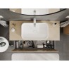 Mexen Rivel Badezimmer-Unterschrank 120 cm mit Arbeitsplatte, 1 Schublade, geriffelt, Eiche - 91A20-12047-1-BFC81