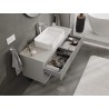 Mexen Rivel Badezimmerschrank 120 cm mit Waschtischplatte, 2 Schubladen, geriffelt, grau matt - 91A20-12047-2-BFFC62