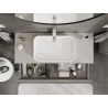 Mexen Rivel Badezimmerschrank 120 cm mit Waschtischplatte, 2 Schubladen, geriffelt, grau matt - 91A20-12047-2-BFFC62