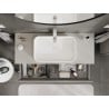 Mexen Rivel Badezimmerunterschrank 120 cm mit Platte, 2 Schubladen, gerillt, grau matt - 91A20-12047-2-BFFC62