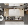 Mexen Rivel Badezimmerunterschrank 120 cm mit Arbeitsplatte, 2 Schubladen, geriffelt, Eiche - 91A20-12047-2-BFFC81