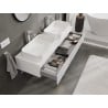 Mexen Rivel Badezimmerunterschrank 140 cm mit Arbeitsplatte, 1 Schublade, geriffelt, weiß matt - 91A20-14023-1-BFC01