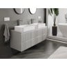 Mexen Rivel Badezimmer-Unterschrank 140 cm mit Arbeitsplatte, 2 Schubladen, geriffelt, grau matt - 91A20-14047-2-BFFC62