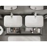 Mexen Rivel Waschtischunterschrank 140 cm mit Arbeitsplatte, 2 Schubladen, geriffelt, Graphit matt - 91A20-14047-2-BFFC66