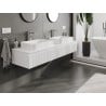 Mexen Rivel Badezimmerschrank 160 cm mit Platte, 1 Schublade, geriffelt, weiß matt - 91A20-16023-1-BFC01