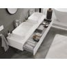Mexen Rivel Badezimmerschrank 160 cm mit Platte, 1 Schublade, geriffelt, weiß matt - 91A20-16023-1-BFC01