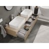 Mexen Rivel Badezimmer-Unterschrank 160 cm mit Arbeitsplatte, 1 Schublade, gerillt, Eiche - 91A20-16023-1-BFC81