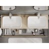 Mexen Rivel Badezimmer-Unterschrank 160 cm mit Arbeitsplatte, 1 Schublade, gerillt, Eiche - 91A20-16023-1-BFC81