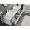 Mexen Rivel Badezimmer-Unterschrank 160 cm mit Arbeitsplatte, 2 Schubladen, geriffelt, mattweiß - 91A20-16047-2-BFFC01