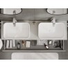 Mexen Rivel 160 cm Unterschrank mit Waschbecken mit Arbeitsplatte, 2 Schubladen, geriffelt, grau matt - 91A20-16047-2-BFFC62