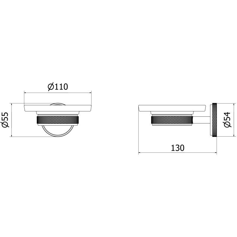 Mexen Gravo Mydełniczka, Gun Gray gebürstet - 70A93055-66