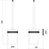 Mexen Gravo Toilettenbürste, gebürstetes Gold - 70A93071-55