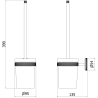 Mexen Gravo Toilettenbürste, Black Chrome - 70A93071-73