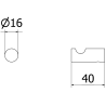 Mexen Loop Handtuchhaken (2 Stk.), Black Chrome - 70A71010-73