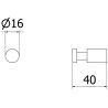 Mexen Loop Handtuchhaken (2 Stk.), gebürstetes Gold - 70A71011-55