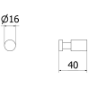 Mexen Loop Handtuchhaken (2 Stk.), gebürstetes Kupfer - 70A71011-65