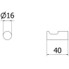 Mexen Loop Handtuchhaken (2 Stk.), Black Chrome - 70A71012-73