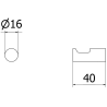 Mexen Loop Handtuchhaken (2 Stück), gebürsteter Nickel - 70A71012-97