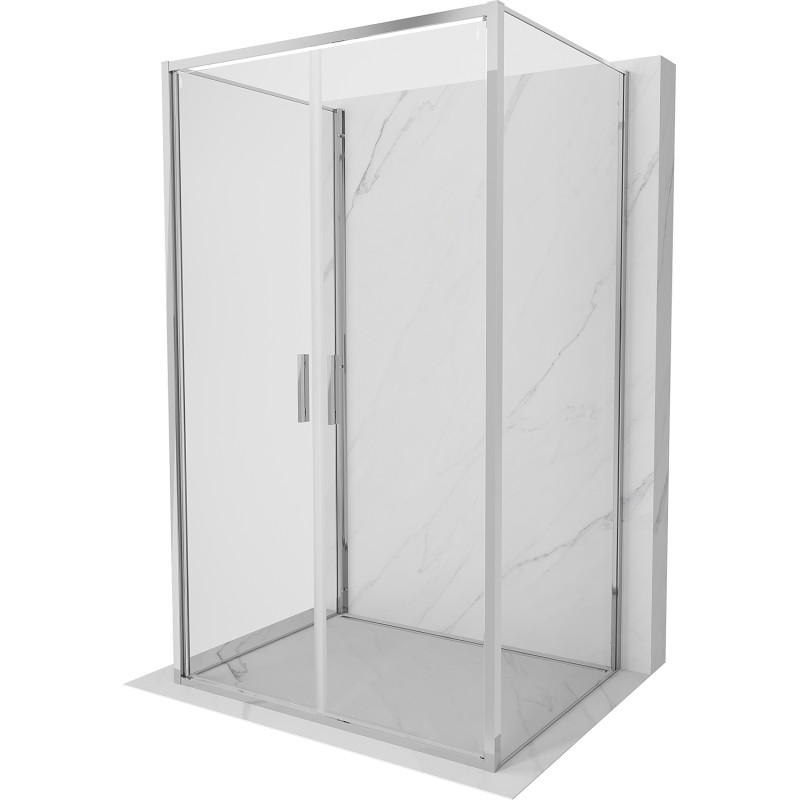 Mexen Exo-3S Duschkabine 3-seitig schwenkbar 90 x 70 cm, transparent, chrom - 814-090-070-01-00-3S