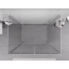 Mexen Exo-3S 3-seitige, schwenkbare Duschkabine 90 x 80 cm, transparent, Chrom - 814-090-080-01-00-3S