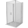 Mexen Exo-3S Duschkabine, 3-seitig, schwenkbar, 100 x 100 cm, transparent, Chrom - 814-100-100-01-00-3S