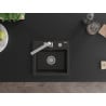 Mexen Milo granitspüle 1-becken mit Küchenarmatur Rita, schwarz/gold metallic - 6505-75-670300-00