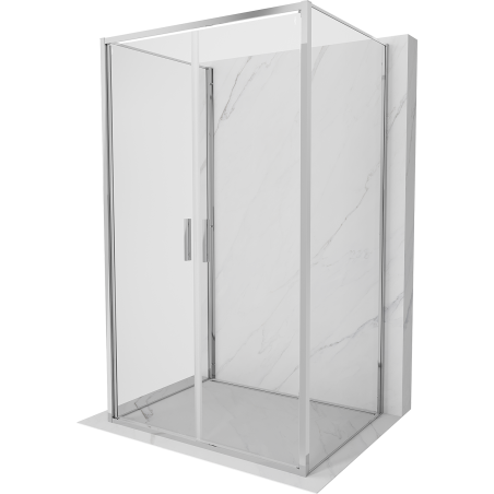 Mexen Exo-3S 3-seitige Duschkabine schwenkbar 70 x 110 cm, transparent, Chrom - 814-070-110-01-00-3S