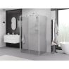 Mexen Exo-3S 3-seitige Duschkabine schwenkbar 90 x 120 cm, transparent, Chrom - 814-090-120-01-00-3S