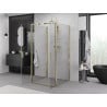 Mexen Exo-3S Duschkabine 3-seitige aufklappbare 100 x 100 cm, transparent, gold - 814-100-100-50-00-3S