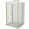 Mexen Exo-B Duo 3S 3-seitige Duschkabine, schwenkbar, 90 x 70 cm, transparent, gold - 814-090-070-50-00-3S
